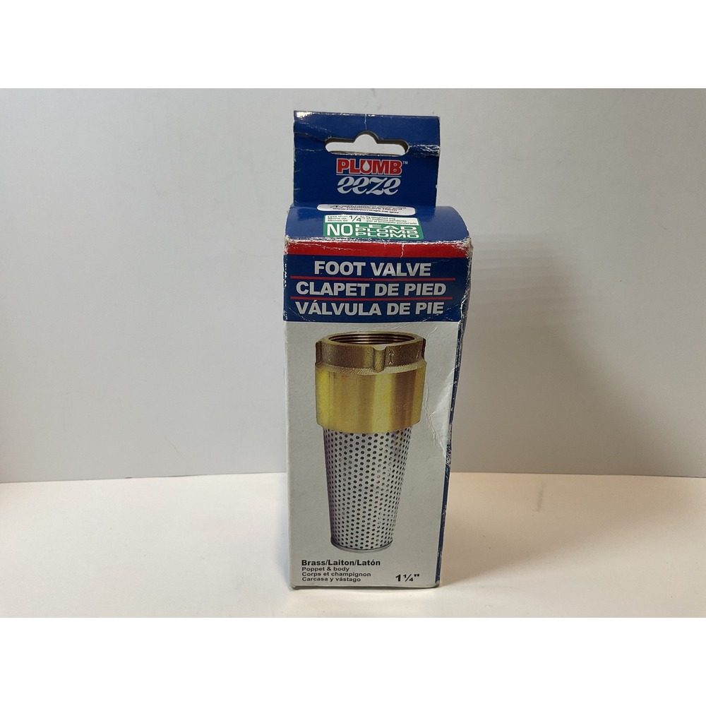 PLOMB eeze 1 1/4 inch Brass Foot Valve for Water Pumps and Wells‎